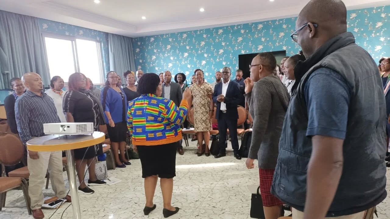 Teachers in a training session